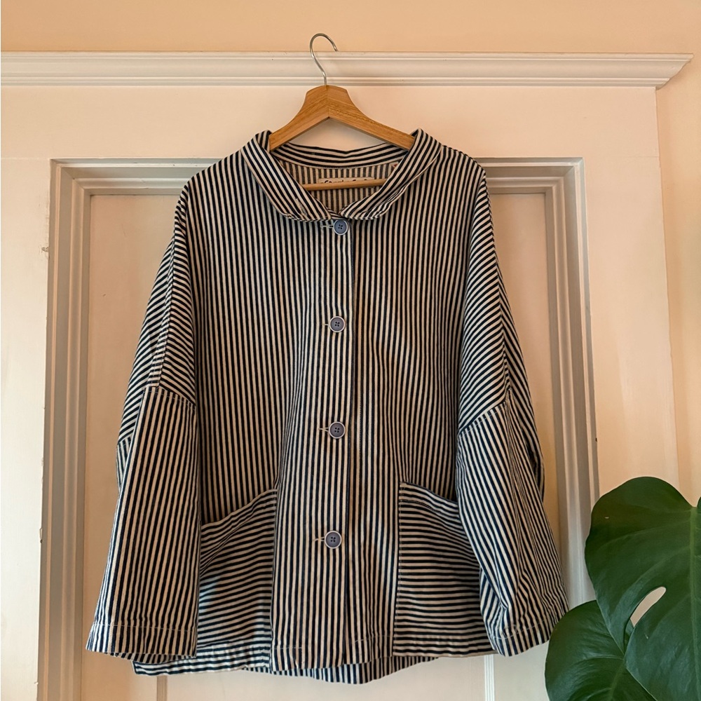 Gravel and Gold Striped Women's Utility Jacket